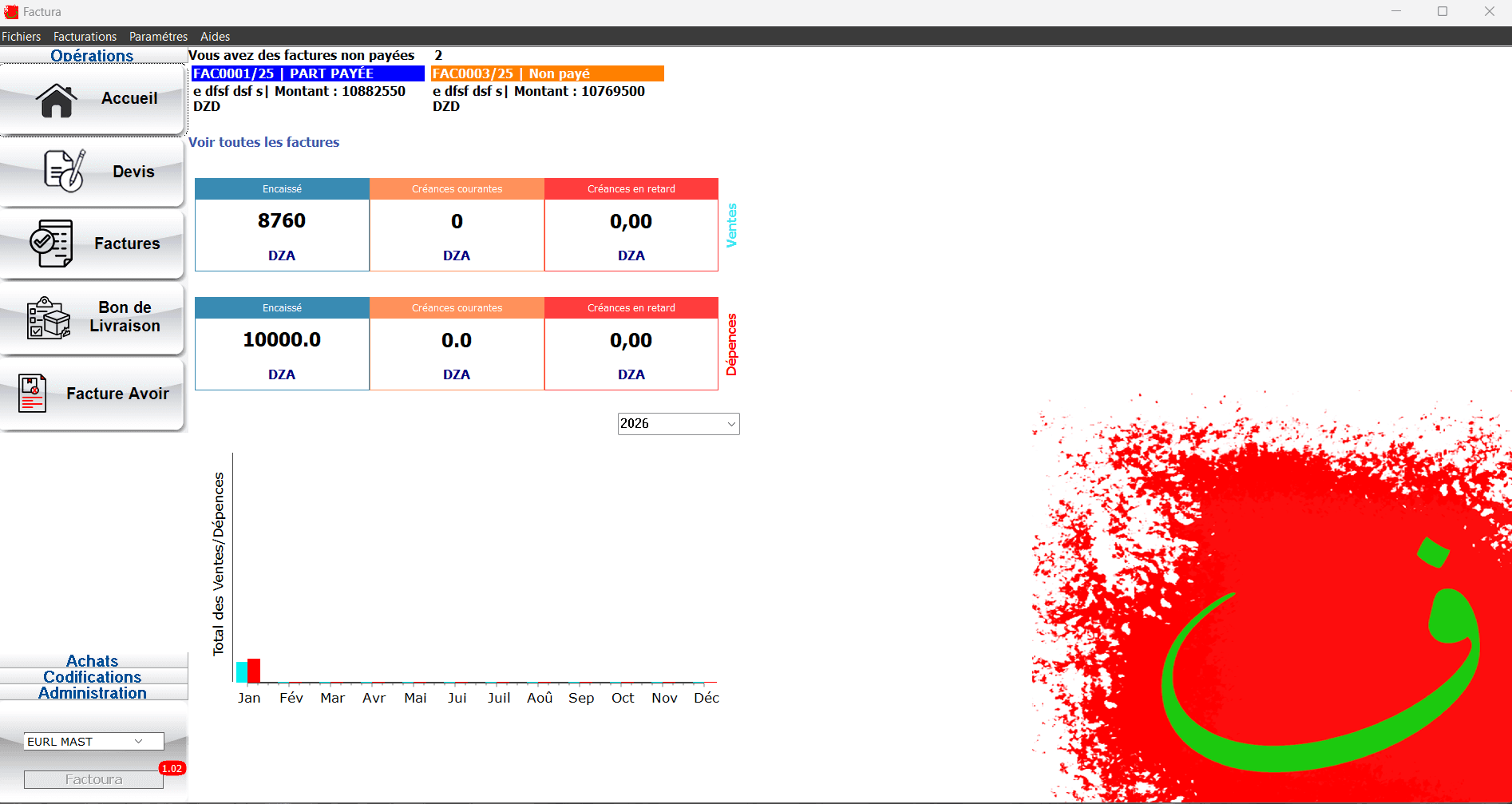 Business invoicing software
